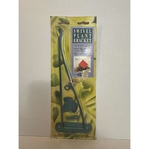 Plant Bracket Vintage 10" Swivel HoldALL Hand Crafted Wrought Iron Ivy leaf